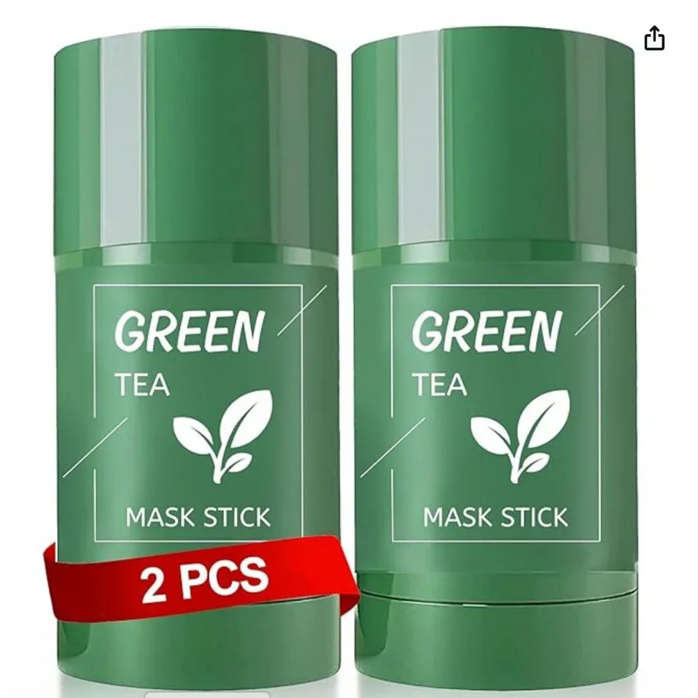NEW 2 Sticks Green Tea Mask Sticks Sealed Oil Control 1.42oz X2 Total almost 3oz